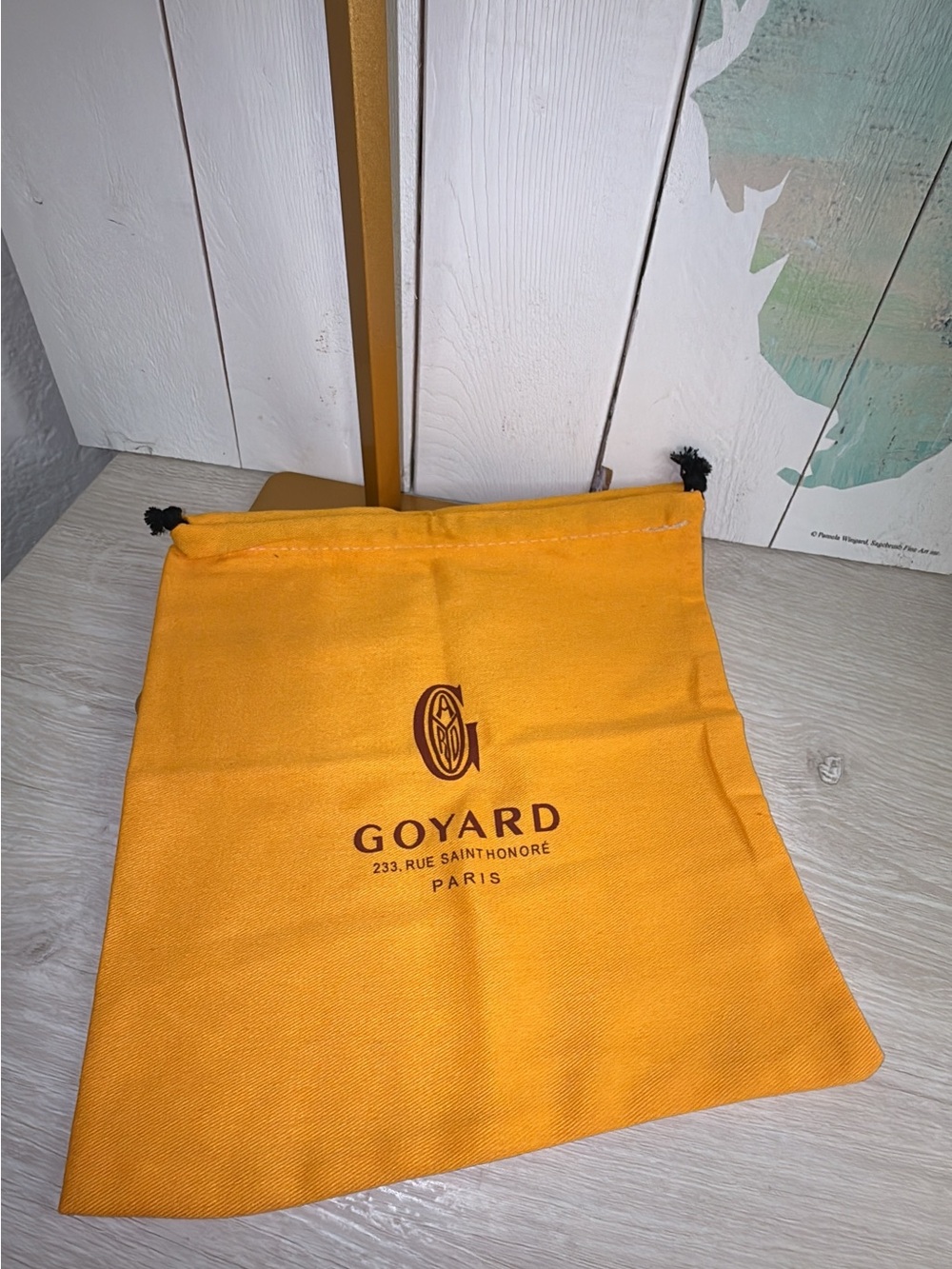 Goyard authentic yellow dust bag like new never used
